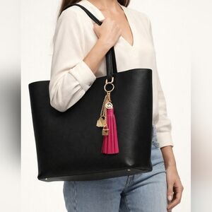 NWT Micheal Kors XL Bag Charm Leather Tassel